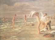 Max Liebermann Bathing Youths (nn02) oil on canvas